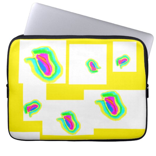 Soft Pastel Shapes Laptop Sleeve (Voorkant)