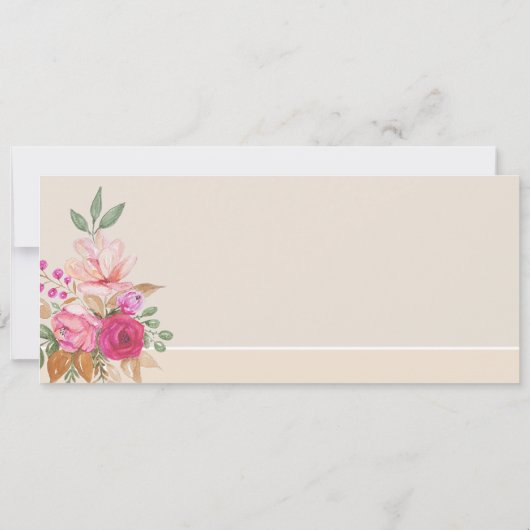 Soft Pastel Spring Bouquet Waterverf (Achterkant)