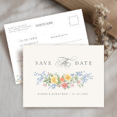 Soft Pastel Spring Garden Save the Date Briefkaart