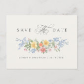 Soft Pastel Spring Garden Save the Date Briefkaart (Voorkant)