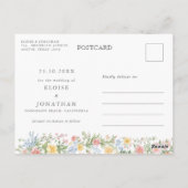 Soft Pastel  Spring Garden Save the Date Briefkaart (Achterkant)