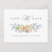 Soft Pastel  Spring Garden Save the Date Briefkaart (Voorkant)