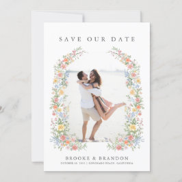 Soft Pastel Spring Garden Trouwfoto Save The Date