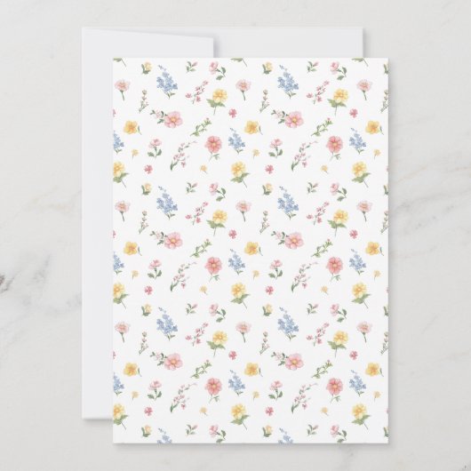 Soft Pastel  Spring Garden Vrijgezellenfeest Kaart (Achterkant)