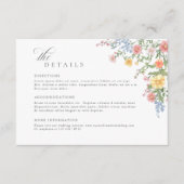 Soft Pastel  Spring Garden Wedding Details Informatiekaartje (Voorkant)