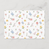 Soft Pastel  Spring Garden Wedding Details Informatiekaartje (Achterkant)