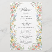 Soft Pastel  Spring Garden Wedding Programma (Voorkant)