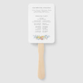 Soft Pastel  Spring Garden Wedding Programma Handwaaier (Achterkant)