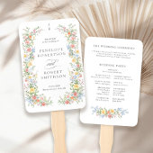 Soft Pastel  Spring Garden Wedding Programma Handwaaier