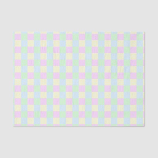Soft Pastel Squares Pattern Tissuepapier (Voorkant)