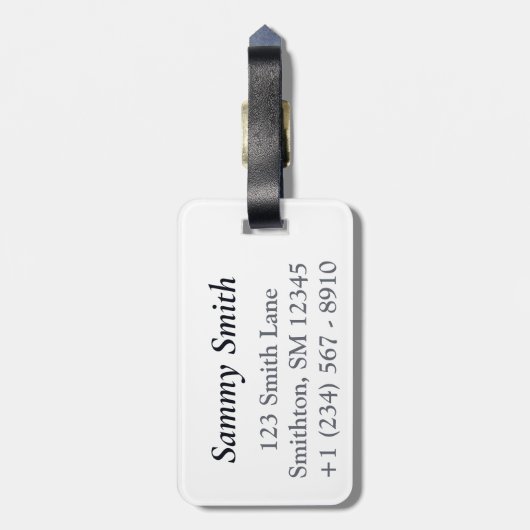 Soft Pastel Striped Patroon Bagagelabel (Achterkant verticaal)