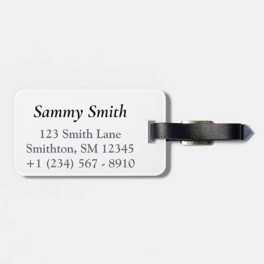 Soft Pastel Striped Patroon Bagagelabel (Achterkant horizontaal)