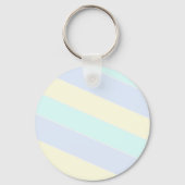 Soft Pastel Striped Patroon Sleutelhanger (Voorkant)