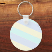 Soft Pastel Striped Patroon Sleutelhanger (Voorkant)
