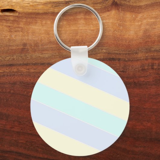 Soft Pastel Striped Patroon Sleutelhanger (Voorkant)