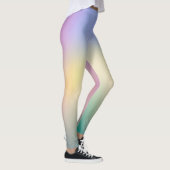 Soft Pastel Sunrise Gradient Yoga Leggings (Rechts)