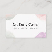 Soft Pastel University Lecturer Elegant Academic  Visitekaartje (Voorkant)