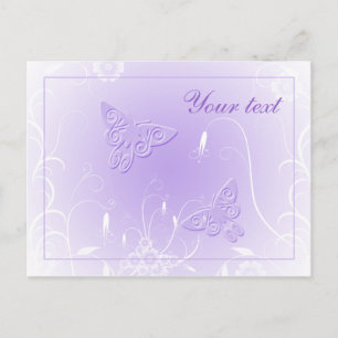 Soft pastel-vlindermodel briefkaart