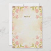 Soft Pastel Watercolor Floral Frame Kaart (Achterkant)