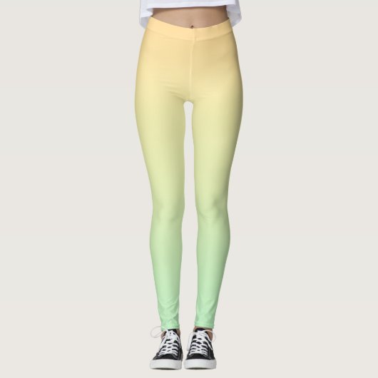 Soft Pastel Watercolor Gradient  Leggings (Voorkant)