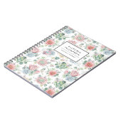 Soft Pastel Watercolor Succulents Pattern Notitieboek (Linkerzijde)