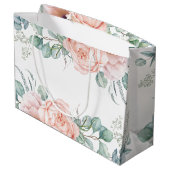 Soft Pastel Waterverf Bloemen 90ste Verjaardag Groot Cadeauzakje (Achterkant Gekanteld)