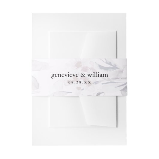 Soft Pastel Waterverf Botanische bruiloft Uitnodigingen Wikkel (Voorkant Voorbeeld)