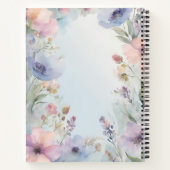 Soft Pastel Waterverf Floral Notitieboek (Achterkant)