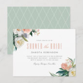 Soft Pastel Waterverf Floral Vrijgezellenfeest Uitnodiging Briefkaart (Voorkant / Achterkant)