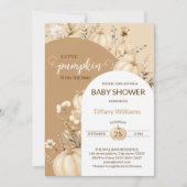 Soft Pastel Waterverf Pompoen herfst wilde bloemen Kaart (Voorkant)