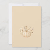 Soft Pastel Waterverf Pompoen herfst wilde bloemen Kaart (Achterkant)