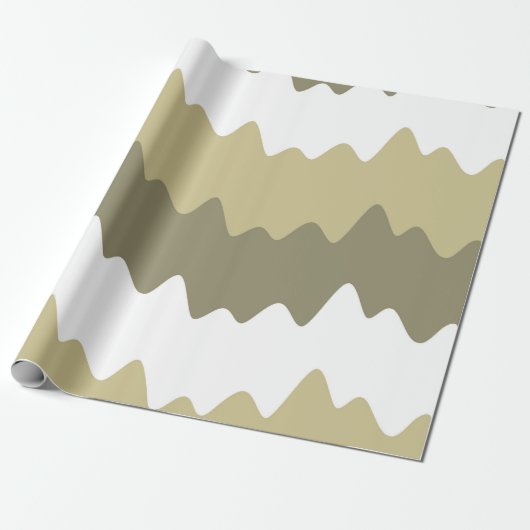 Soft Pastel Wavy Stripes Cadeaupapier (Uitgerold)