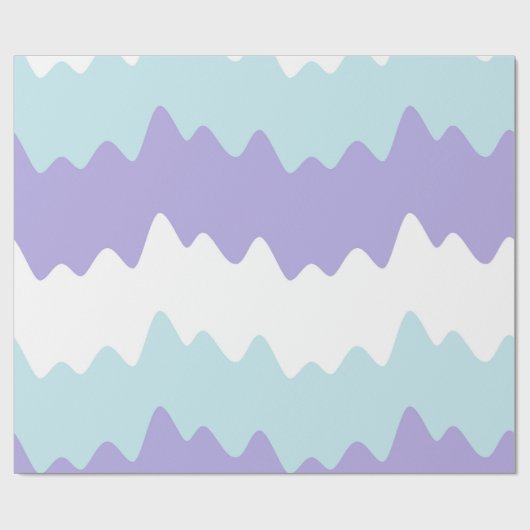 Soft Pastel Wavy Stripes Cadeaupapier (Vlak)