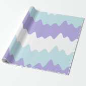 Soft Pastel Wavy Stripes Cadeaupapier (Uitgerold)