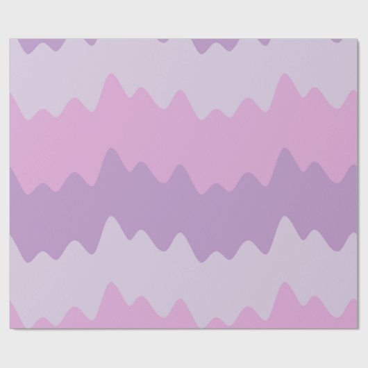 Soft Pastel Wavy Stripes Wrapping Paper Cadeaupapier (Vlak)