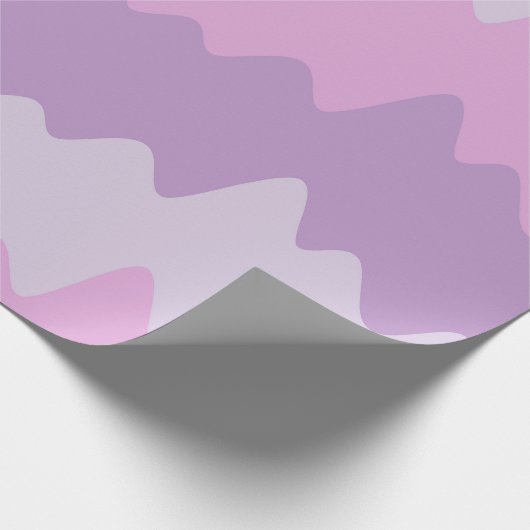 Soft Pastel Wavy Stripes Wrapping Paper Cadeaupapier (Hoek)