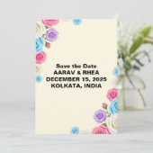 Soft Pastel Wedding Sla de datum op Save The Date (Staand voorkant)