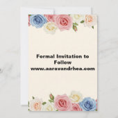 Soft Pastel Wedding Sla de datum op Save The Date (Achterkant)