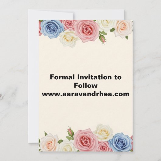 Soft Pastel Wedding Sla de datum op Save The Date (Achterkant)