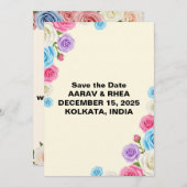 Soft Pastel Wedding Sla de datum op Save The Date (Voorkant / Achterkant)