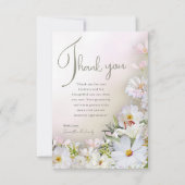 Soft Pastel White Floral Thank You Card Bedankkaart (Voorkant)