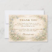 Soft Pastel Wildflower Bridal Shower Bedankkaart (Voorkant)