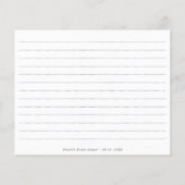 Soft pastel Wildflower Garden Bridal Shower Recipe (Achterkant)