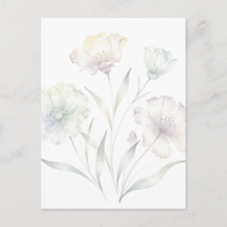 Soft Pastel Wildflowers Watercolor Grace Briefkaart