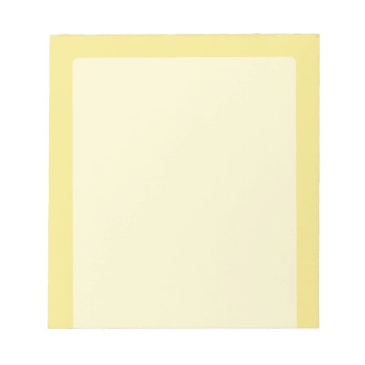 Soft pastel yellow accentdecor klaar om aan te pas notitieblok (Voorkant)