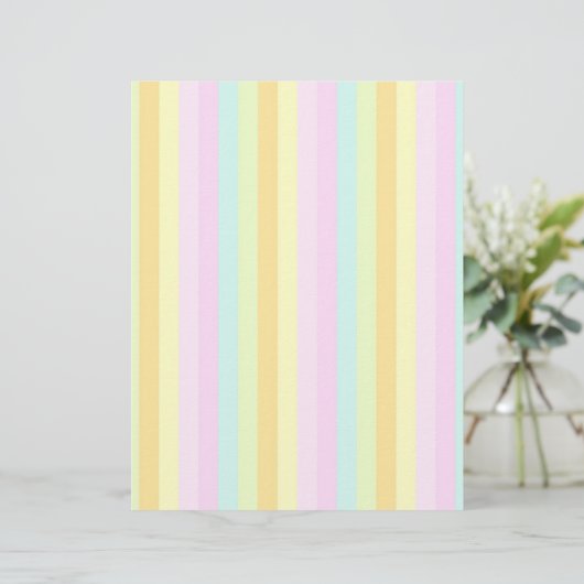 Soft Pastels kleuren Verticale Stripes decor (Staand voorkant)