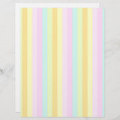 Soft Pastels kleuren Verticale Stripes decor (Voorkant / Achterkant)