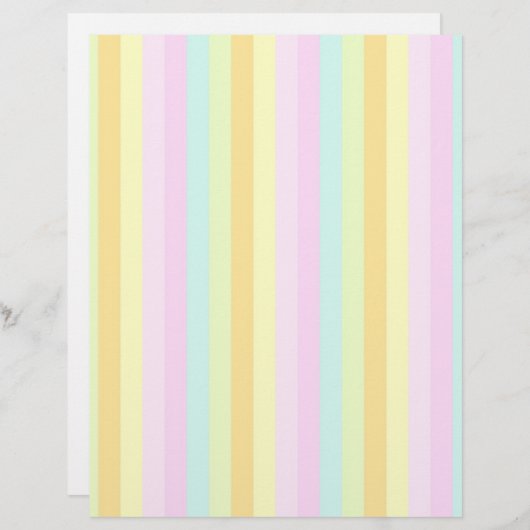 Soft Pastels kleuren Verticale Stripes decor (Voorkant / Achterkant)