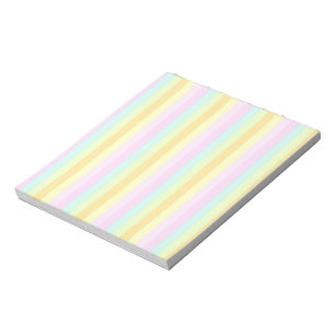 Soft Pastels kleuren Verticale Stripes decor Notitieblok