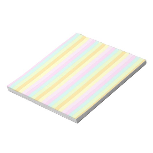 Soft Pastels kleuren Verticale Stripes decor Notitieblok (Linkerzijde)